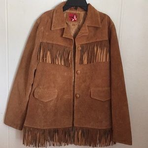 100% genuine leather suede jacket